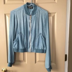 Chambray Bomber Jacket